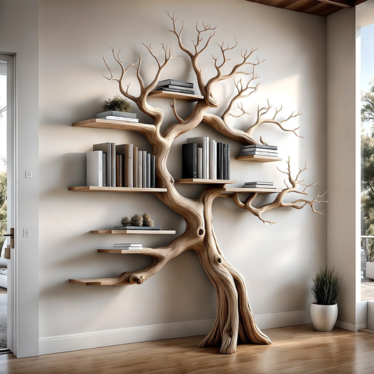 100% handmade wooden bookshelf, baby room decoration, bookcase, natural wood, floating shelf 