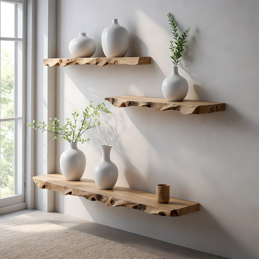 Artisan Tree Branch Shelf – Handcrafted Wooden Elegance