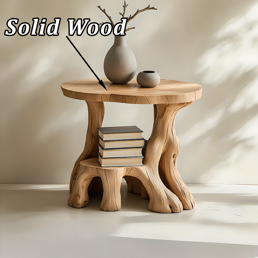 Handmade Solid Wood End Table – A Work of Art for Your Home