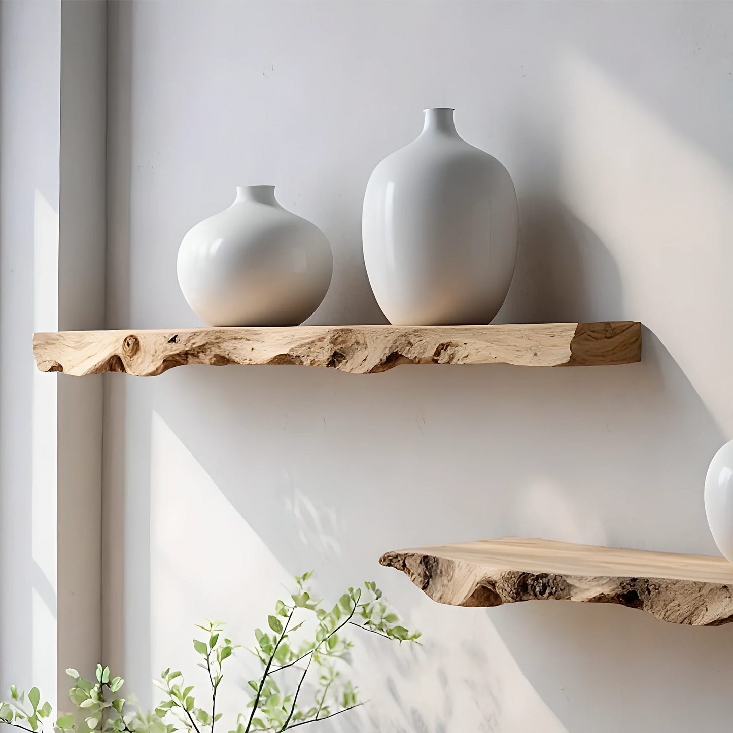 Artisan Tree Branch Shelf – Handcrafted Wooden Elegance
