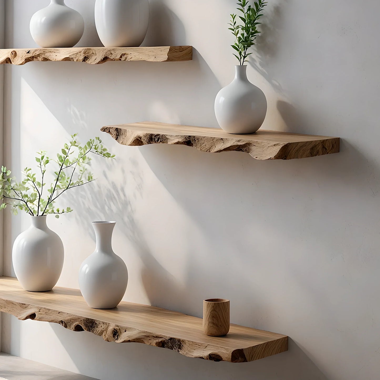 Artisan Tree Branch Shelf – Handcrafted Wooden Elegance