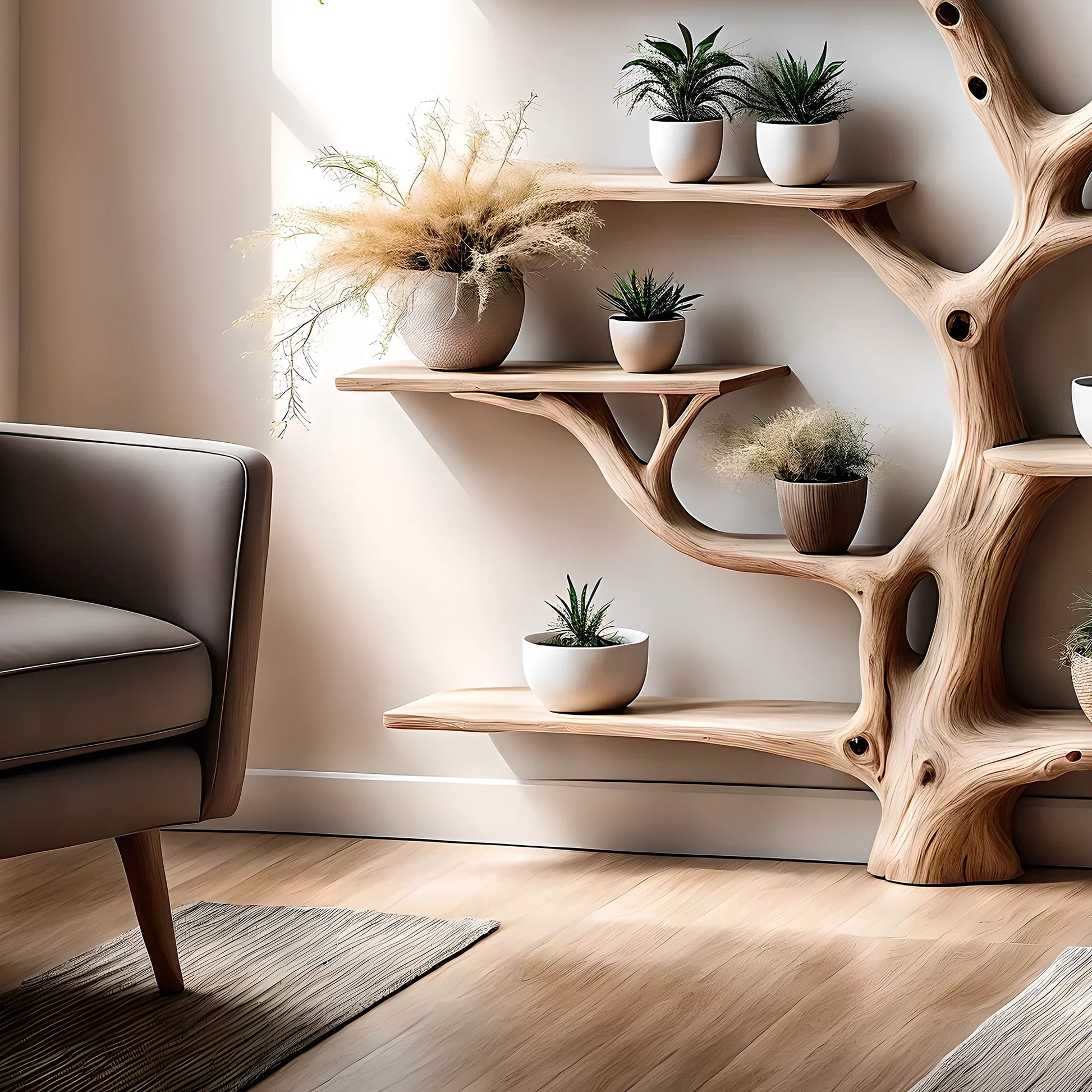 bookshelf, decorative shelf, tree shaped bookshelf, children's room shelf 