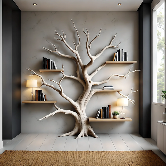 Bookshelf shaped like an old tree, bookshelf for home decoration 